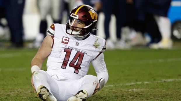 Washington Commanders quarterback Sam Howell